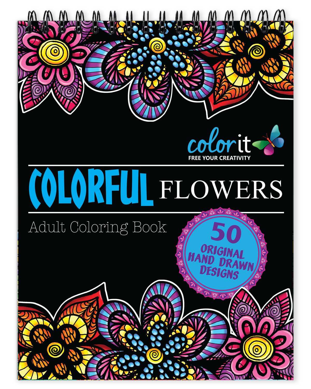 ColorIt Flowers adult coloring book