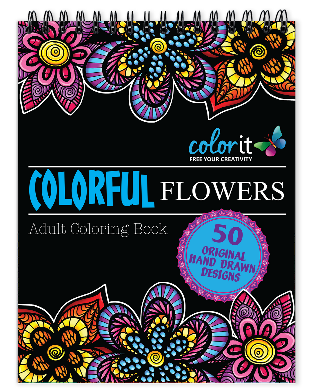 Colorful Flowers Volume 1 Illustrated by Virginia Falkinburg