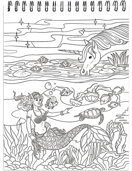 Colorful Unicorns Adult Coloring Book Illustrated By Terbit Basuki ...