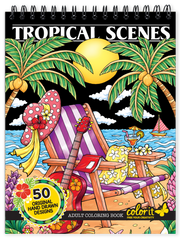 ColorIt tropical scenes coloring book