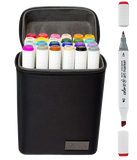 ColorIt Pro Bundle - Cat Book, 24 Art Markers Set, 48 Colored Pencil Set