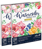 Watercolor Paper Pads 9"x12", 35 Sheets Each - Pack of 2