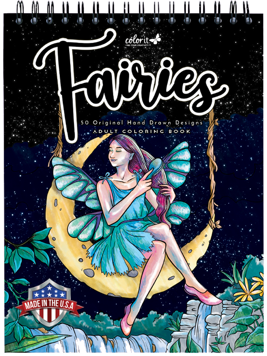Fairies Coloring Book for Adults by Terbit Basuki