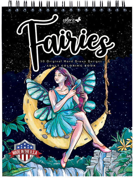 Fairies Coloring Book for Adults by Terbit Basuki