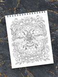 colorit 50 adult coloring book steampunk - honeybee coloring page