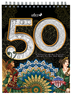 ColorIt 50 Coloring Book for Adults Illustrated by Hasby Mubarok, Stevan Kasih, Terbit Basuki, Patrick Bucoy, and Jackielou Pareja