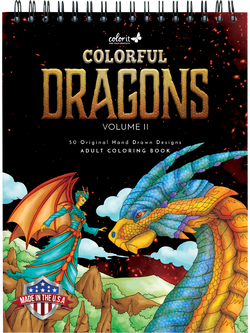 Colorful Dragons Volume 2 Coloring Book for Adults by Stevan Kasih