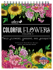 Colorful Flowers Volume 2 Coloring Book for Adults by Jackielou Pareja