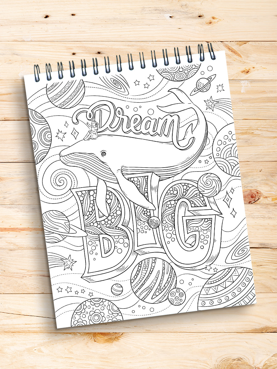 ColorIt Colors of Inspiration Volume 2 - Inspirational Quotes and Positive Affirmations - Inspirational Coloring Page - Dream Big 