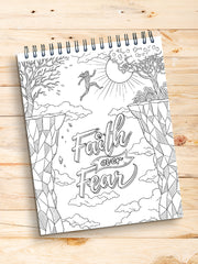 ColorIt Colors of Inspiration Volume 2 - Inspirational Quotes and Positive Affirmations - Inspirational Coloring Page - Faith Over Fear