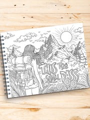 ColorIt Colors of Inspiration Volume 2 - Inspirational Quotes and Positive Affirmations - Inspirational Coloring Page - This Too Shall Pass