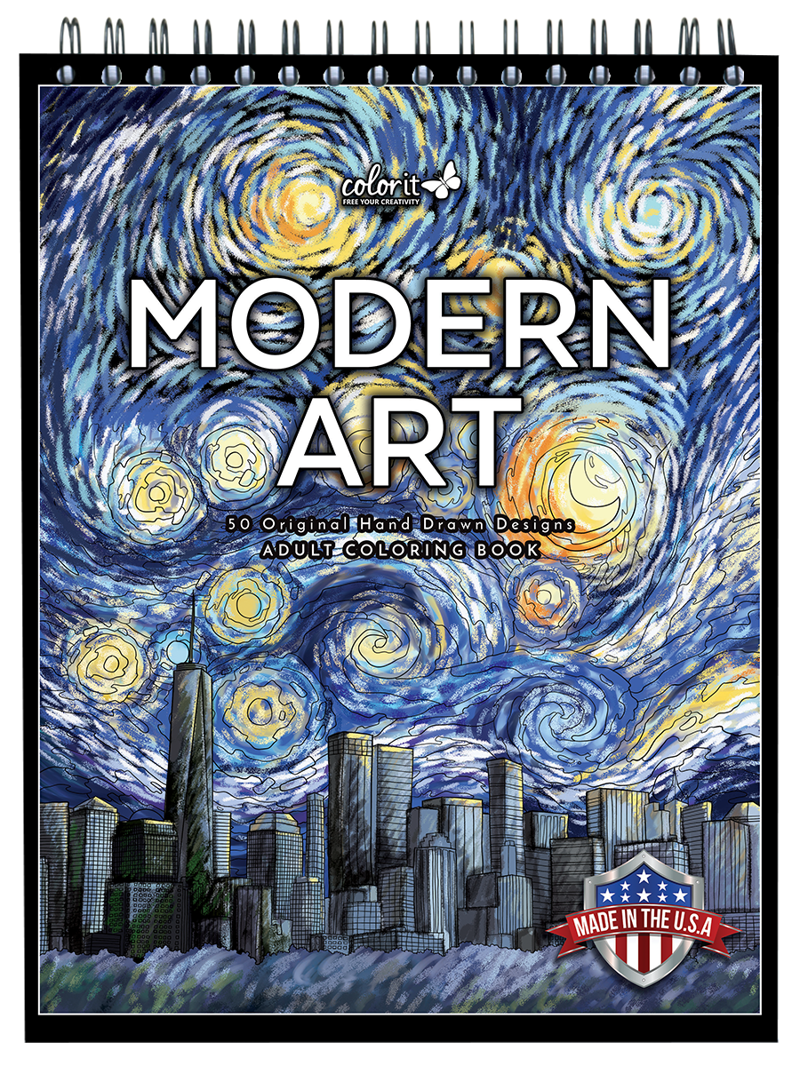ColorIt Modern Art Coloring Book for Adults by Terbit Basuki