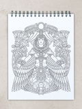 colorit goddesses adult coloring book, egyptian goddess, isis