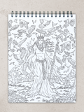 colorit goddesses adult coloring book, slavic goddess, morrigan