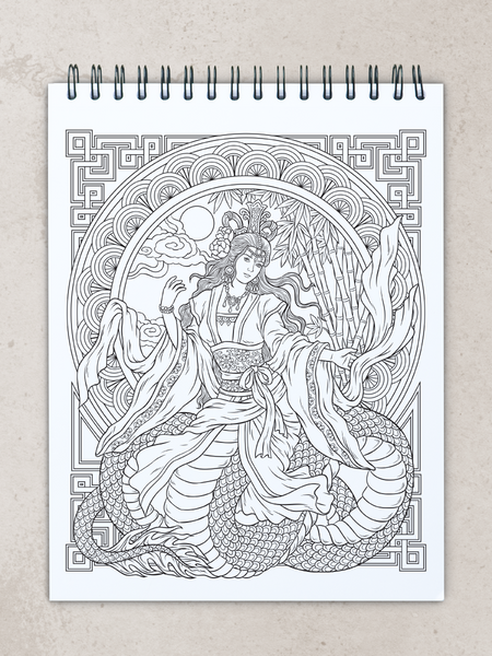 Goddesses Adult Coloring Book by Hasby Mubarok – ColorIt