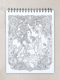 colorit goddesses adult coloring book, greek goddess, persephone