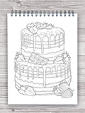 colorit cake coloring page