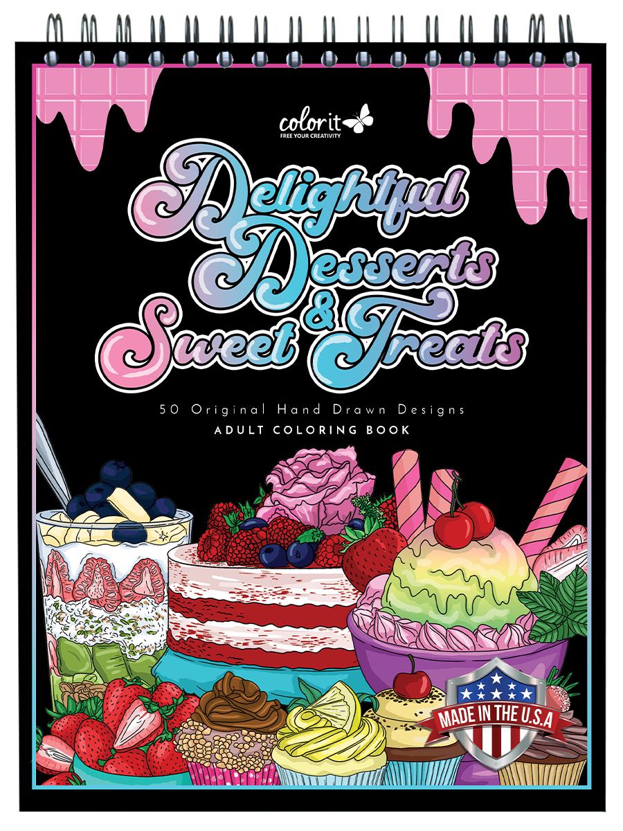 colorit delightful desserts and sweet treats coloring book for adults
