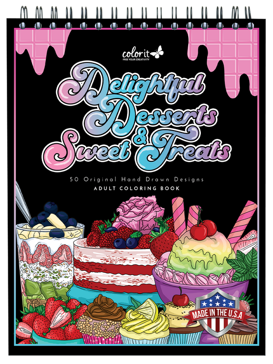 Delightful Desserts and Sweet Treats Coloring Book by Jackielou Pareja and Patrick Bucoy