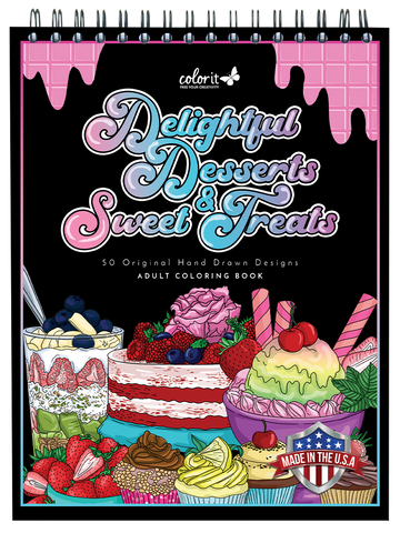 colorit delightful desserts and sweet treats coloring book for adults