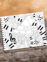 ColorIt Timeless Treasures Adult Coloring Book - Piano Coloring Page - Classic Musical Instrument