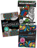 ColorIt Essential Variety Pack Doodles, Mandalas, Animals