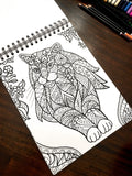 ColorIt Pro Bundle - Cat Book, 24 Art Markers Set, 48 Colored Pencil Set