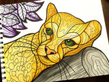 ColorIt Pro Bundle - Cat Book, 24 Art Markers Set, 48 Colored Pencil Set