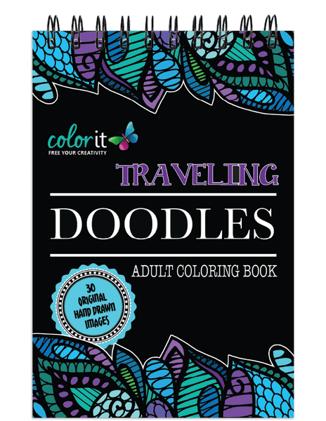 ColorIt Traveling Doodles Illustrated By Virginia Falkinburg