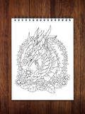 colorit colorful dragons volume 2 adult coloring book fire breathing dragon