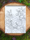 colorit fairies coloring book for adults, playful sprites, flower fairies