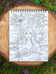 colorit fairies book for coloring tree fairy  nymph nature keeper