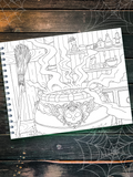 ColorIt Halloween Adult Coloring Book , Halloween Book , Bubbling Cauldron, Witches Cauldron , Witch's Potion