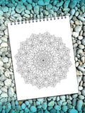 ColorIt Mandalas To Color Vol. 5 Coloring Book for Adults  - Mandala Coloring Page - Flower Mandala Design