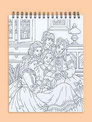 colorit colorful novels adult coloring book little women coloring page
