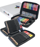ColorIt Perfect Duo - 48 Gel Pen Set, 48 Colored Pencil Set
