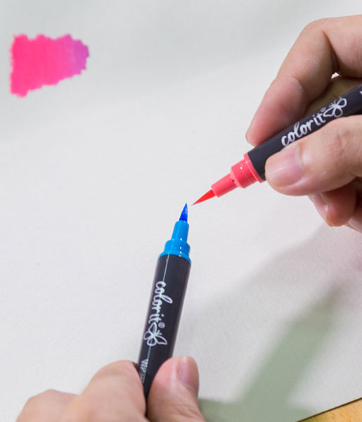 Watercolor Brush Pens 24 Paint Markers with Flexible Brush Tips